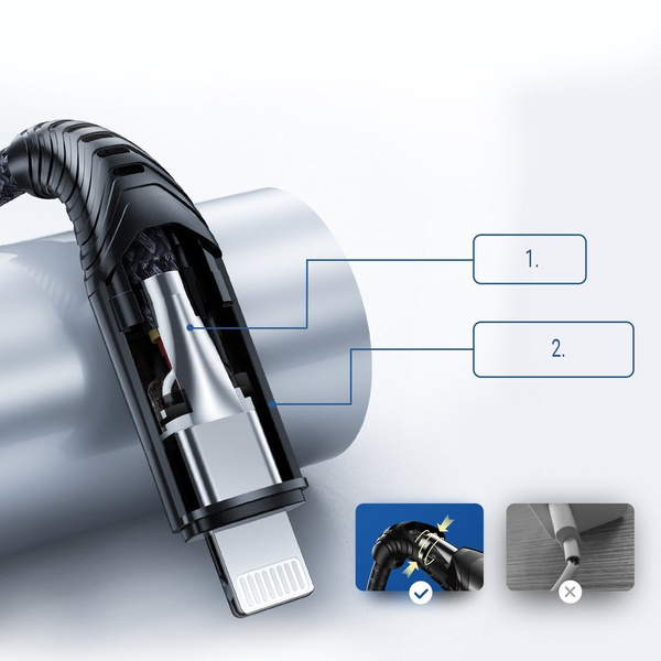 Joyroom MFI ST-C04 ST.HELENS USB-A To Lightning Data Cable 1,8M Black