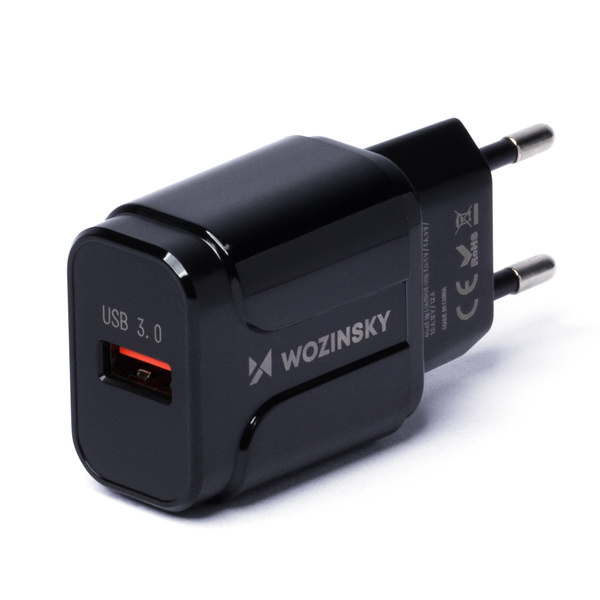 Wozinsky USB 3.0 wall charger black (WWC-B02)