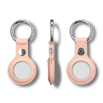 PU leather key ring keychain case for Apple AirTag pink (Copy)